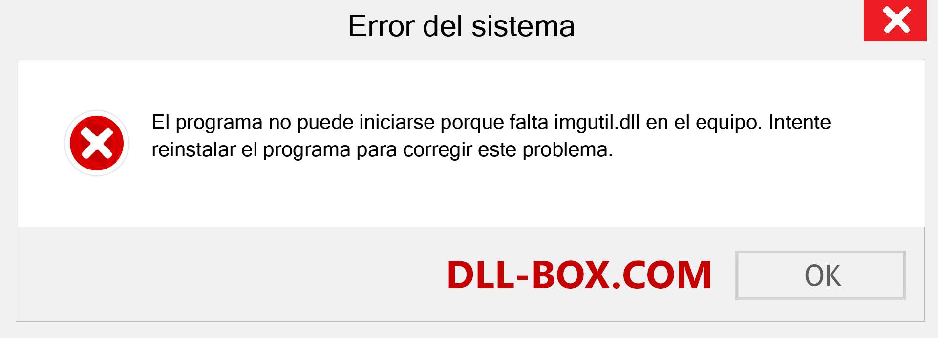 ¿Falta el archivo imgutil.dll ?. Descargar para Windows 7, 8, 10 - Corregir imgutil dll Missing Error en Windows, fotos, imágenes