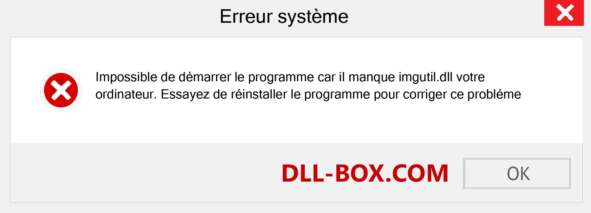 Le fichier imgutil.dll est manquant ?. Télécharger pour Windows 7, 8, 10 - Correction de l'erreur manquante imgutil dll sur Windows, photos, images